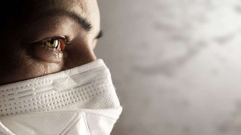 Women with safety mask from coronavirus. Covid-19 outbreak around the world