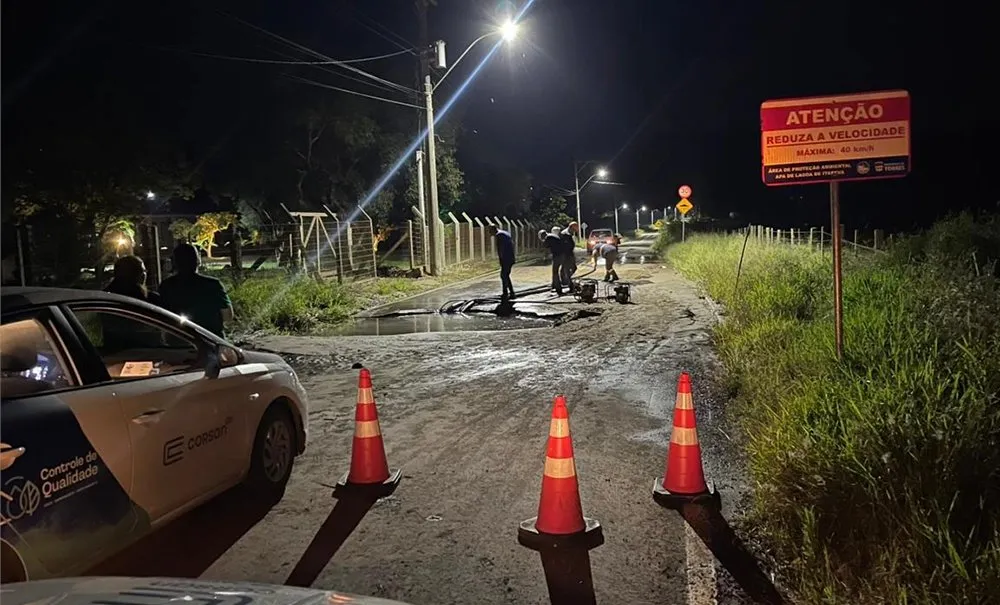 foto do local do rompimento