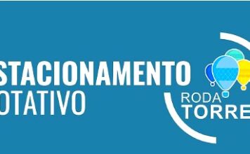 Torres adota Estacionamento Rotativo e sustentável fundo azul escrito estacionamento rotativo