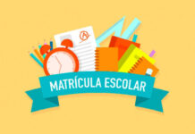 Mutirão de matrículas do Pré-Escolar 2026 inicia em Araranguá Fundo amarelo com detalhes em verde