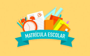 Mutirão de matrículas do Pré-Escolar 2026 inicia em Araranguá Fundo amarelo com detalhes em verde