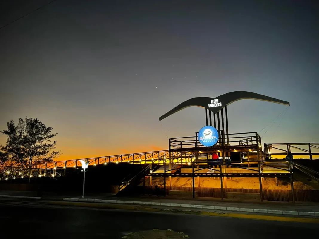 Foto da entrada da cidade de balneario gaivota