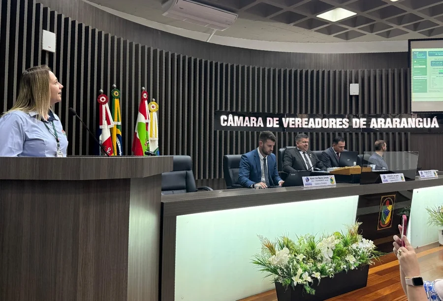 Representante da Epagri em Araranguá presta contas na Câmara de Vereadores sobre os investimentos de R$ 1,5 milhão realizados na agricultura local.