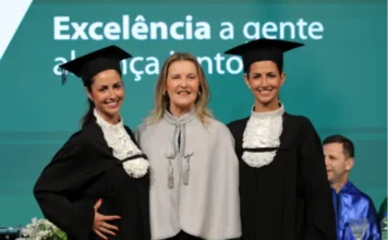 Irmãs gêmeas celebram formatura juntas em Engenharia na Unesc Irmãs gêmeas celebram a formatura conjunta em Engenharia de Produção durante cerimônia de colação de grau especial na Unesc.