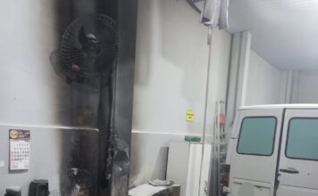 Incêndio atinge estufa de fumo no interior de Praia Grande