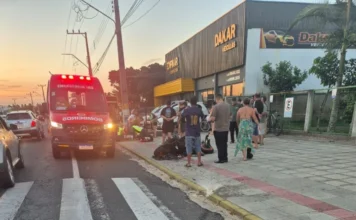 Motociclista fica ferido em colisão em Balneário Gaivota