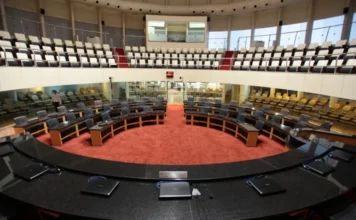 Alesc retoma atividades com Mensagem do Governador Plenário Deputado Osni Régis da Assembleia Legislativa de Santa Catarina, local das sessões plenárias e da leitura da Mensagem Anual do Governador.