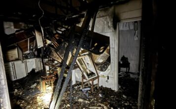 Incêndio destrói residência no Centro de Turvo