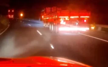 Motorista de caminhão é preso após perseguição na BR-101