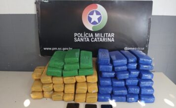 Mulher é presa com 40 kg de maconha em Criciúma
