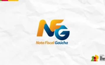 NFG oferece prêmios de R$ 1 mil na semana da Páscoa Logotipo oficial do programa Nota Fiscal Gaúcha (NFG), com as letras estilizadas em tons de amarelo, laranja e azul sobre um fundo de papel amassado branco. Inclui o texto "Nota Fiscal Gaúcha" e as marcas menores do Governo do Estado do Rio Grande do Sul e a bandeira estadual. Esta imagem representa o programa que está promovendo uma campanha especial de Páscoa com prêmios diários de R$ 1 mil.
