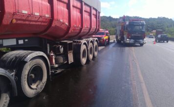 Acidente derrama diesel e mobiliza equipes em rodovia