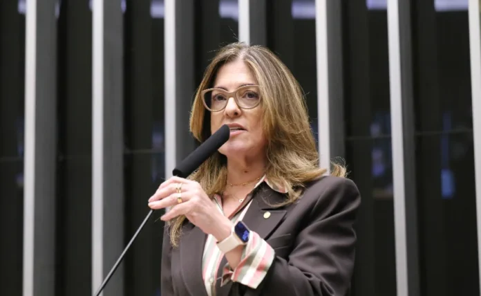 Câmara aprova ampliação de pedidos sobre poder familiar Deputada Rogéria Santos discursa na Câmara dos Deputados durante análise de projeto sobre poder familiar no ECA