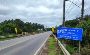 Câmara pede reforma em ponte entre Forquilhinha e Criciúma Ponte sobre o Rio Sangão na Rodovia Gabriel Arns, entre Forquilhinha e Criciúma, alvo de pedido de reforma e passarelas