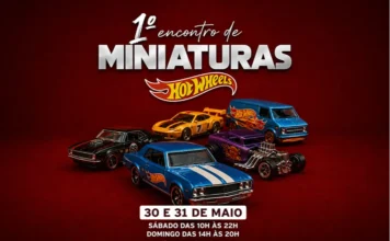 Encontro de miniaturas reúne colecionadores em Sombrio Cartaz do 1º Encontro de Miniaturas Hot Wheels no Sombrio Moda Shopping, com carros em miniatura e programação nos dias 30 e 31 de maio.