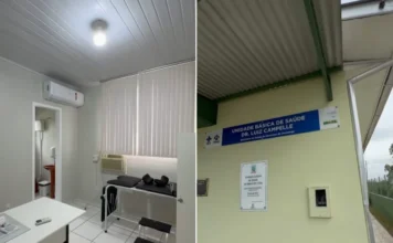 Obras no CEM alteram atendimentos de saúde em Urussanga Consultório médico e fachada da Unidade Básica de Saúde Dr. Luiz Campelle, no bairro De Villa, em Urussanga, onde o CEM atende temporariamente durante reforma.