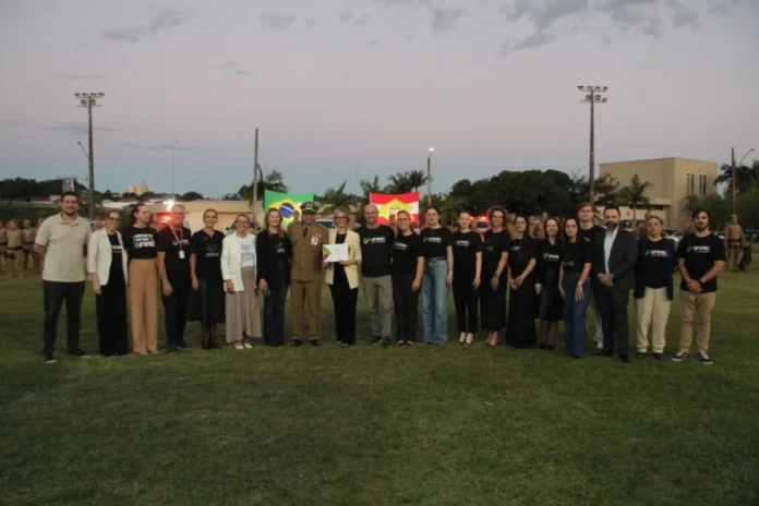 Unesc recebe homenagem da PMSC por projeto em Criciúma Equipe da Unesc recebe homenagem da Polícia Militar de Santa Catarina por projeto da nova sede em Criciúma
