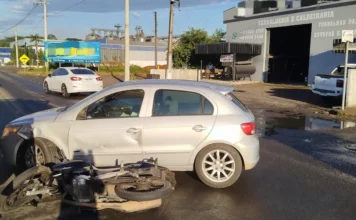 Mulher fica ferida em acidente na SC-108 em Turvo