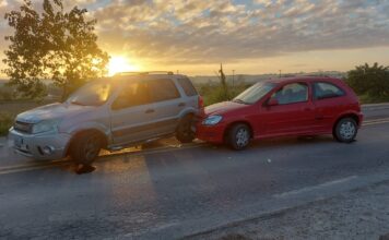Criança fica ferida em colisão na SC-443