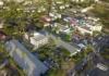 Vista aérea do campus da Unesc em Criciúma, referência em Engenharia Civil, planejamento urbano e infraestrutura no Sul de SC