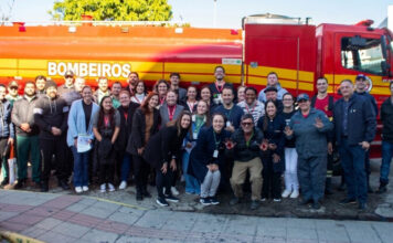 Unesc testa brigada em simulado de emergência no campus