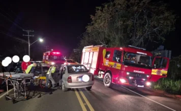 Motorista fica ferido após colisão frontal em Içara