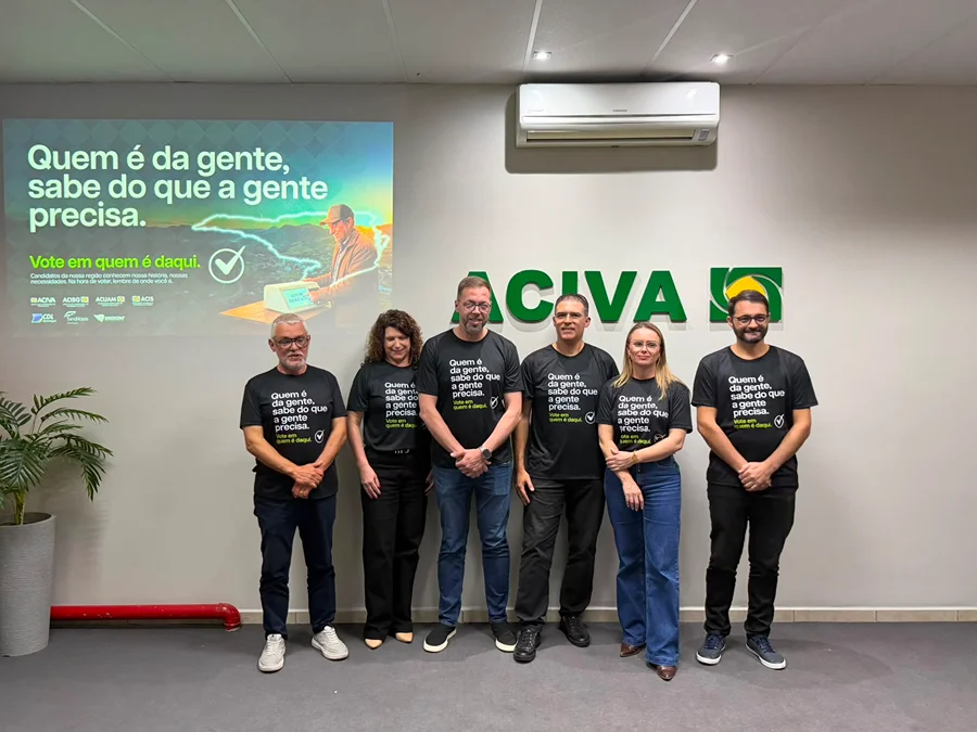 Representantes de entidades empresariais lançam campanha de voto consciente da ACIVA em Araranguá para as eleições de 2026.