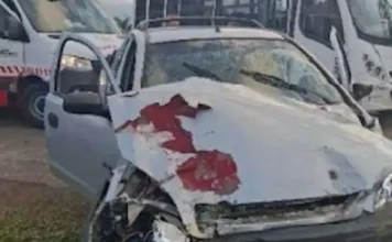 Acidente entre carro e ônibus deixa dois feridos