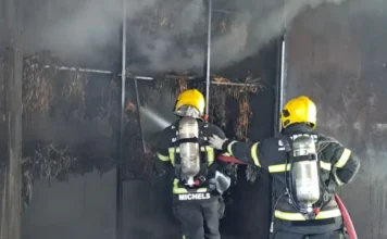 Incêndio atinge estufa de fumo em Forquilhinha